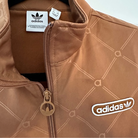 Like new Adidas Retro Brown Zip-Up Track Jacket - Picture 6 of 7